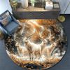 Enchanted Forest Deer Round Area Rug,Carpet Rug for Living Room Bedroom Sofa Playroom Decor,Non-slip Floor Mat