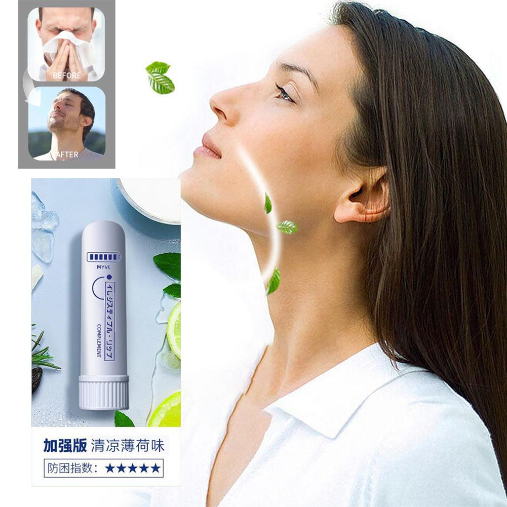 Portable Nose Inhaler Eucalyptus EssenceOil Nasal Inhaler Focus Nose Breathing Boost Stick Improve Congestion Relief Energy