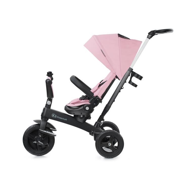 Tricycle 5 en 1 KINDERKRAFT TWIPPER - Rose - Pour enfant de 9 mois et plus