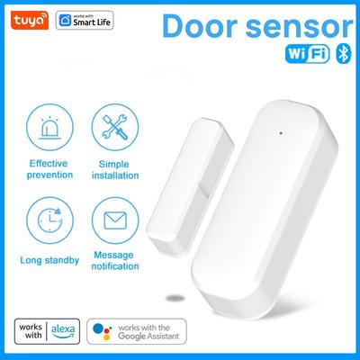 Tuya Smart Home WiFi Tür-Fenster-Sensor Smart Home Tür offen/geschlossen Detektoren Fenster Sensor funktioniert mit Google Alexa Home