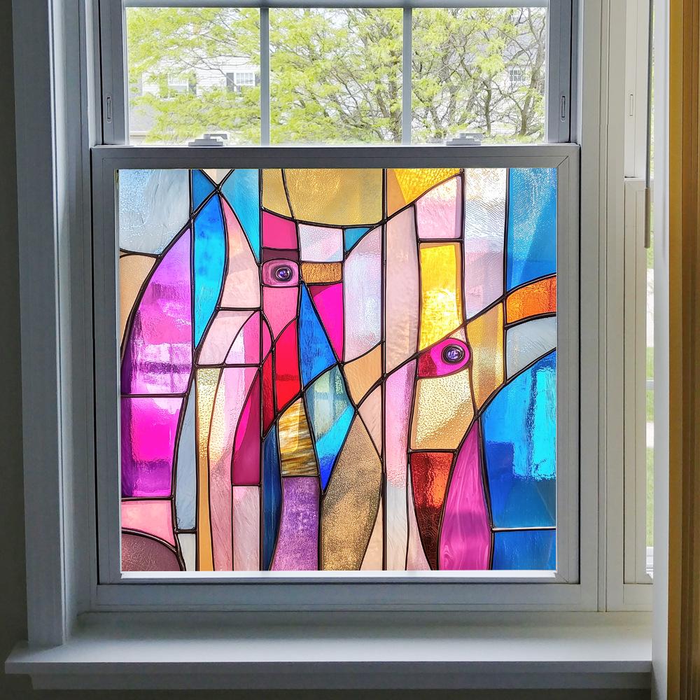 BL301-330 Colored PVC Static Cling Window Film - No Glue Home Decoration