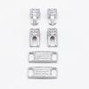 No Tie Shoe Laces Elastic Laces Silver Diamond Buckle Sneakers Tennis Shoelaces Without Ties Flat Shoelace for Shoes Accessories