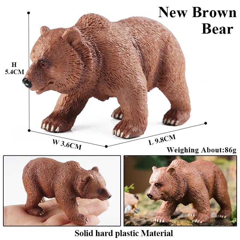 Oenux Simulation Wild Figurines Black Bear Wombat Raccoon Model Action Figures Forest Animals Toy Home Decoration Kids Education