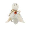 Halloween Ghost Tree Topper 7 Inch Small White Cloth Ghost Treetop Ornament with Bells for Home Party Supplies
