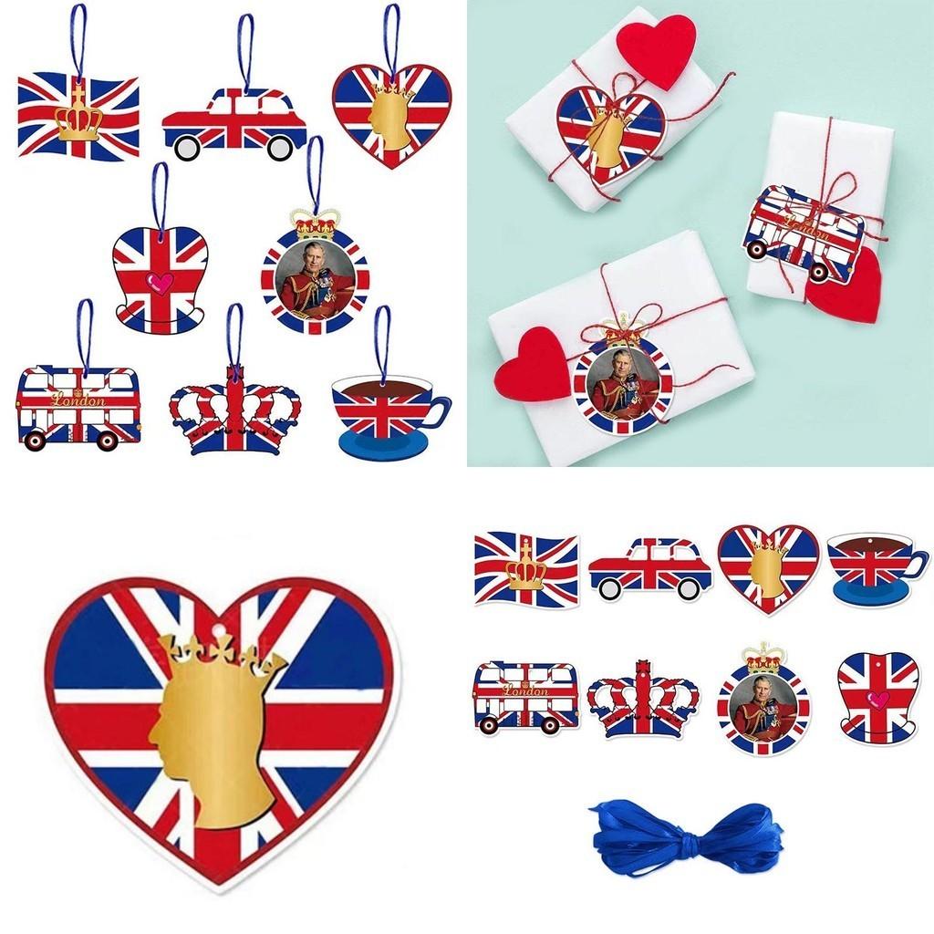 Párty potřeby s britskou monarchií Barevné papírové výřezy se stuhou