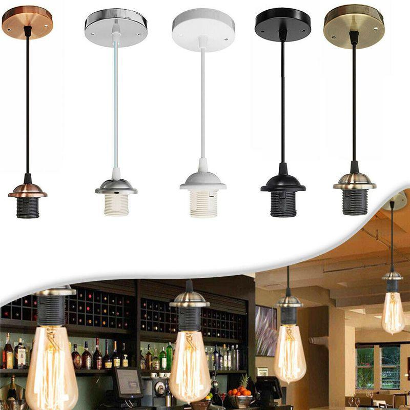 Pendant Light 1m Fitting Ceiling Rose E27 Suspension Set Light Base Decor Modern