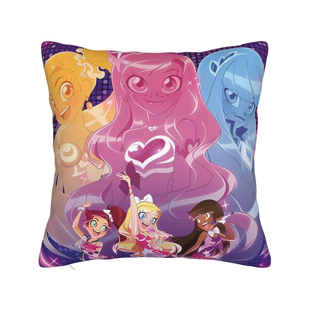 LoliRock Kopo Music Girls Pillow Case  Soft Pillow Cover Retro Trendy Pillowcases For Couch Sofa Bedroom