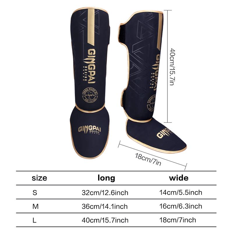 High-Quality PU Leather Boxing Shin Guards Ankle Support Protector MMA Muay Thai Training Leg Warmers Light Kicking Shin Pads