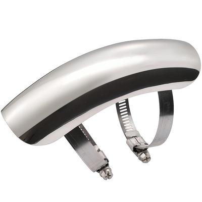 Daytona Motorcycle Muffler Guard Compatible with Stainless Steel Buffed Heat Guard Curved Type 94468 40-55