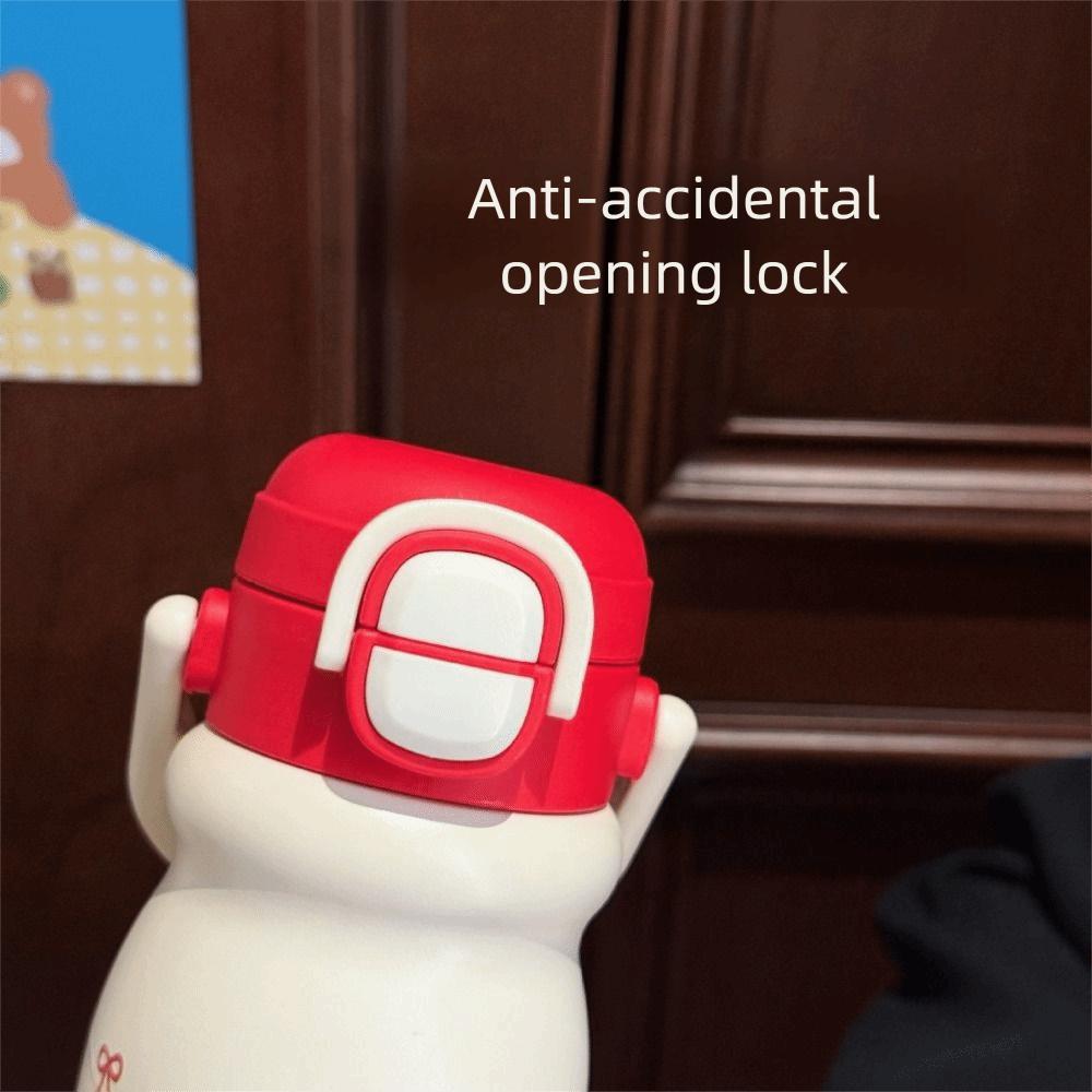 Insulation Or Cooling Vacuum Cup 500ML Straw Tumbler Cute Puppy Thermal Water Bottle