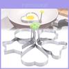 Durable Stainless Steel Egg Mold Set With Heart Star Shapes For Perfect Fried Eggs And Rice Cakes