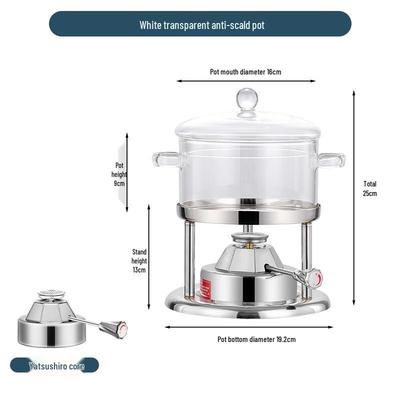 Wutuo Single-Person Glass Hot Pot with Gas Stove