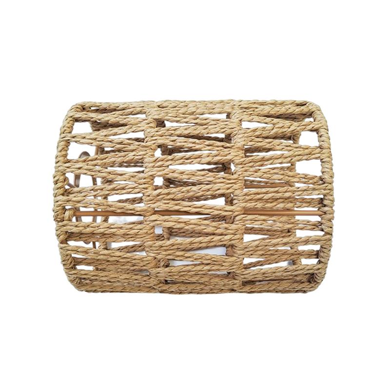 Boho styl Ručně tkaná bytová dekorace Stropní svítidlo Tkané stínidlo Ratanové stínidlo Závěsné svítidlo 12*15cm Stínidlo závěsného svítidla