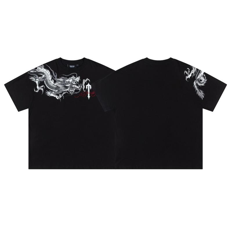 Mens Oversized Streetwear Polo Shirt With Embroidered - Retro Urban Casual Tee