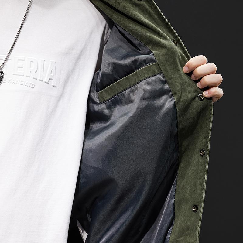 Ruffian Handsome Baseball Jersey Men'S Jacket Loose Large Size American Retro Bomber Jacket Top