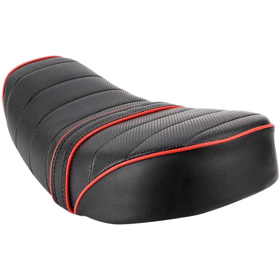 Motorcycle Cushion, Motorcycle Retro Leather Seat Saddle Cushion Fit for Z50 Z50J Z50R G50F Monkey, Black