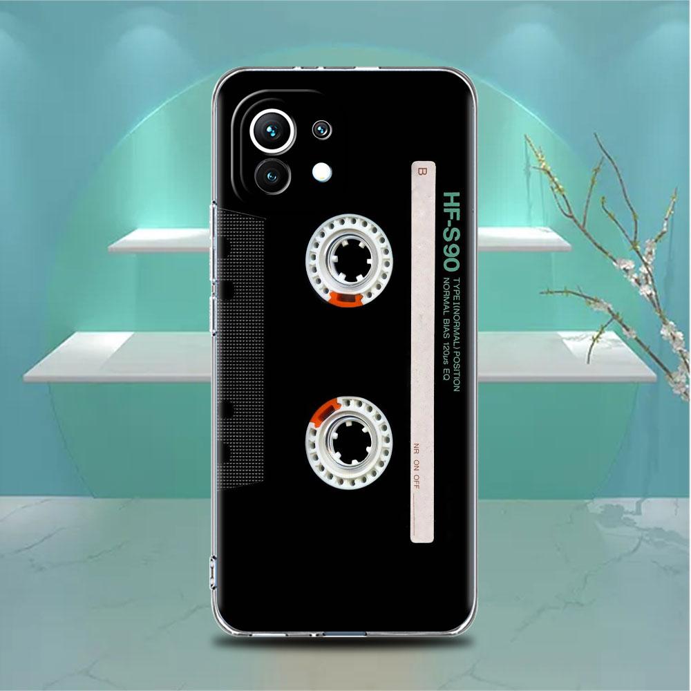 Vintage Cassette Tape Retro Style Clear Case For Xiaomi Mi Poco X3 NFC M3 Pro F3 F1 11 Lite 12 Note 10 11T 9T Phone Cover