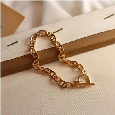 Einfache Kugelkette Täglich 15K Vergoldetes Armband Runder Ring