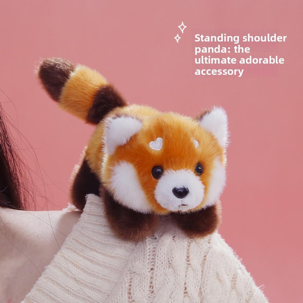 Soft Panda Plush Toy With Heart Eyebrows For Children And Gift Giving