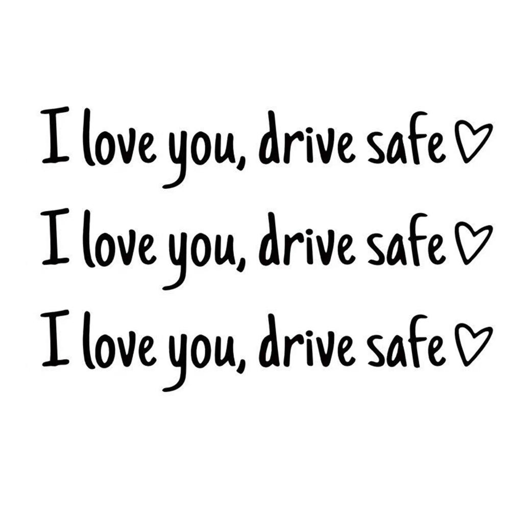 I Love You Drive Safe Mirror Stickers Charming Mirror Sticker Heartfelt Safety Reminder For Women Drivers Car Interior Sticker