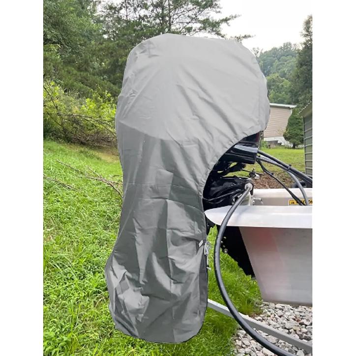 Grey Universal Waterproof 6-225HP Outboard Motor Engine Boat Cover 210D Oxford Fabric Dustproof Cover Marine Engine Protector 6-15HP