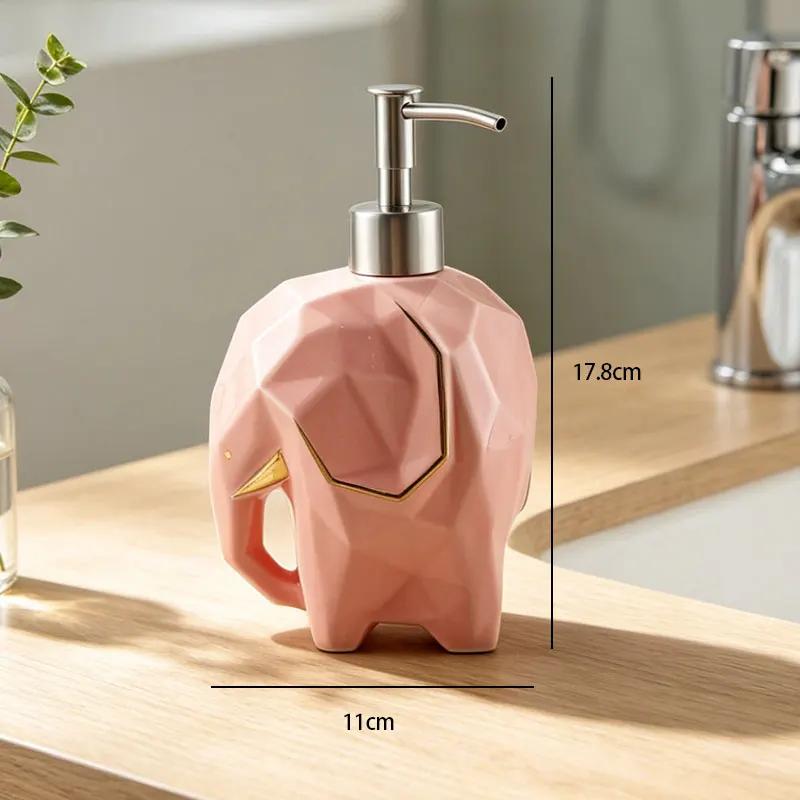 420ml soap dispenser Elephant Ceramic Hand Wash Shampoo Shampoo Bottled separately Hotel Home stay lotion Press Bottle  bathroom