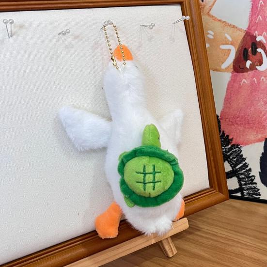 Doll Pendant Multi-functional Hanging Ornaments with Metal Chain Short Velvet Fabric Goose Plush Pendant