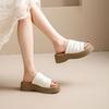Warrior Stylish Elegant Spring Summer New Comfortable Height Increasing Beach Slippers Kids footwear Beige WL6305