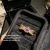 18K Gold Plated Italian Vintage Thorn Vine Gemstone & Flower Ring