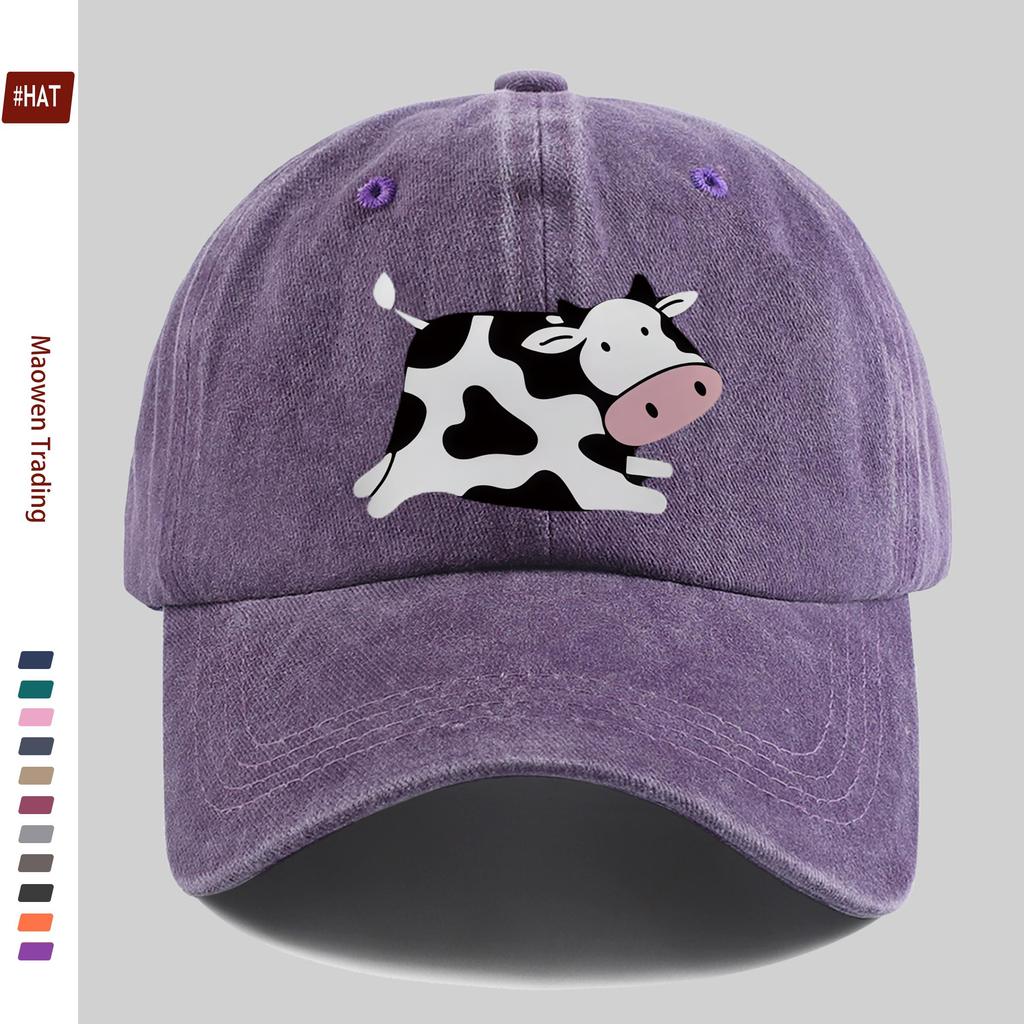 Pc Pcs Cow Print Baseball Cap Suitable for Dating Fishing Travel Outdoor Sports Beach Vacations Parties  Adjustable Buck