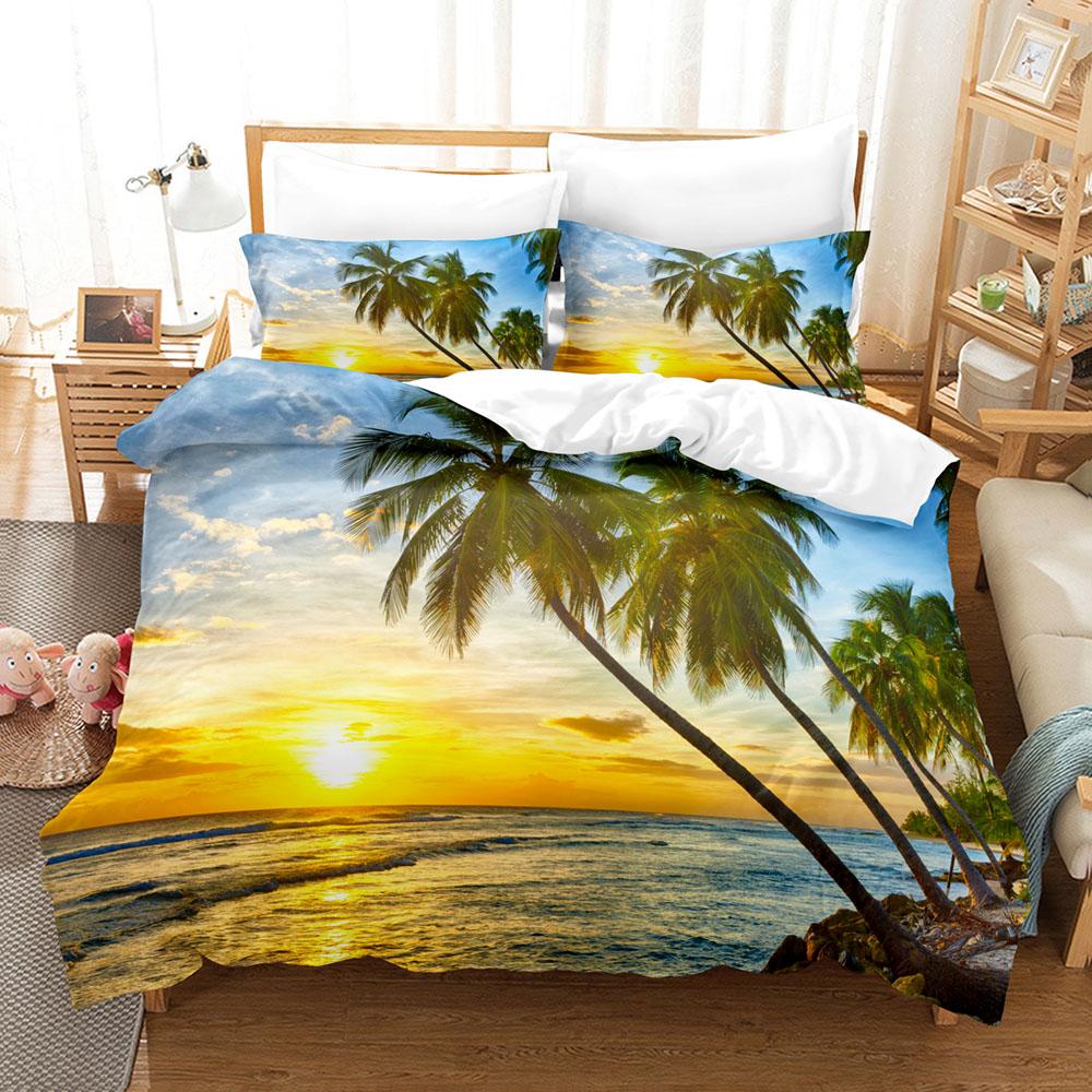 

Hawaii Beach Sea Bedding Set Quilt Cover For Kids Boys Girls Duvet Cover Set Summer Themed Comforter Cover King Queen Full SizeR EU Twin 135x200cm