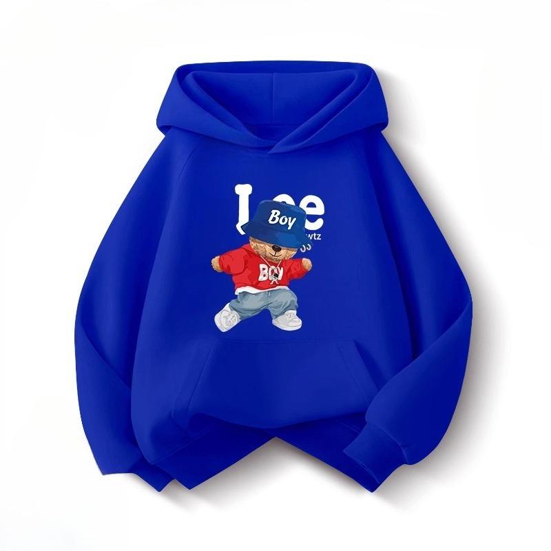 

Fashion Kids Outdoor Hooded Sweatshirt, Autumn/Winter New Style Thickened Fleece Casual Sportswear, Unisex for Boys and Girls 3XL