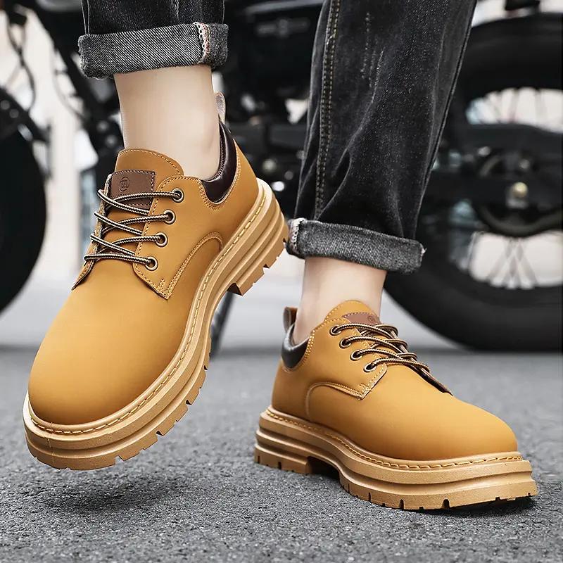 Herren-Sneakers, modische Low Cut-Arbeitsschuhe, verschleißfest, lässige Retro-Schuhe für Männer 2024, bequem, Zapato Para Hombre
