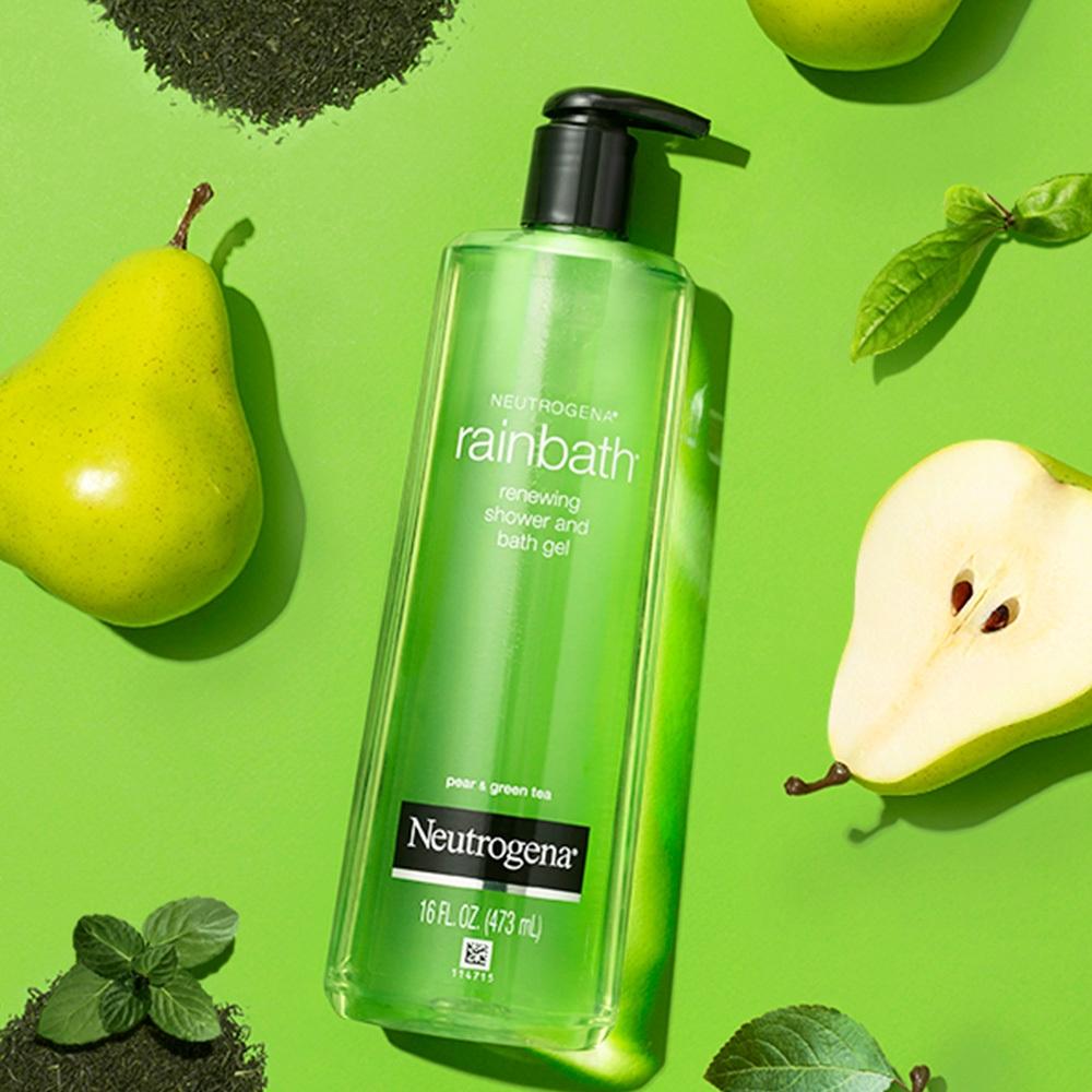 Neutrogena [freesia Green Apple Fragrance] Neutrogena Rainbath Fair   Green Tea Body Wash 473ml