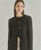 Cle Blair Scoop Tweed Jacket_Black