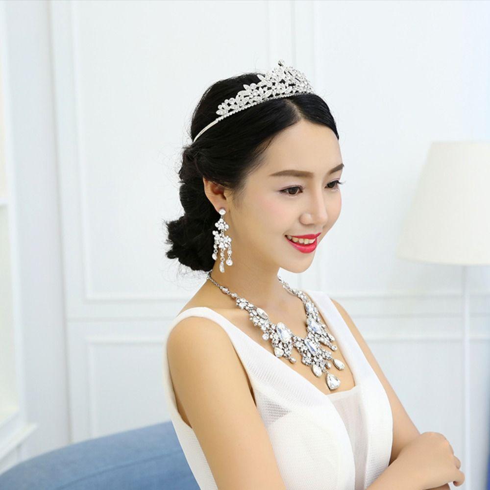 Crystal Women's Wedding Jewelry Set Baroque Rhinestone Jewelry Set  Bride Wedding Accessories