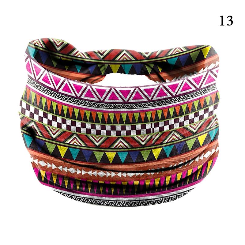 Damen Haarband Stirnband Bohemian Sport Yoga Bandage Elastisch Mädchen Breites Stirnband Print Breites Kopfband Kopfschmuck Haarband Damen