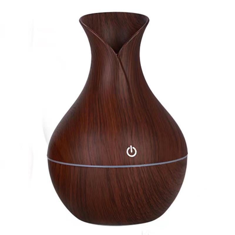 Cross-Border Wood Grain Vase Humidifier with Aromatherapy and Large Fog Output