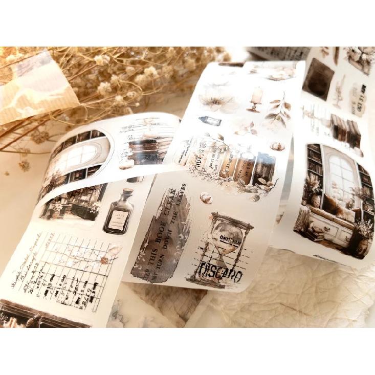 Creawithgaby Vintage The Cosy Chapter Washi PET Tape DIY Card Making Scrapbooking Decorative Sticker