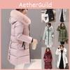 Stylish And Warm Winter Women Long Jacket With Fur Hooded Parka And Quilted Lining