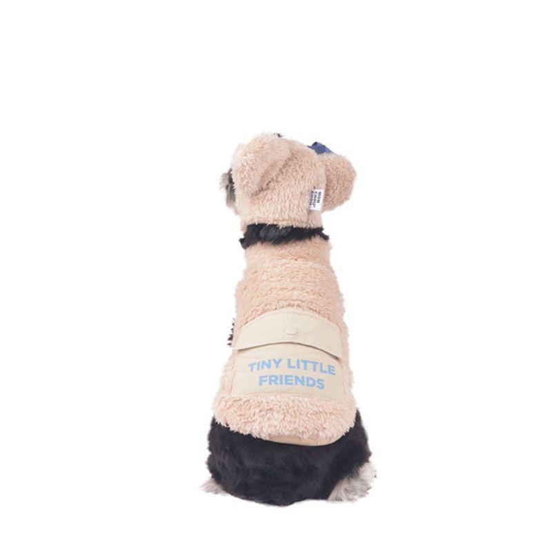 MONCHOUCHOU Hi! Bear Fur Zip-up Jacket Beige