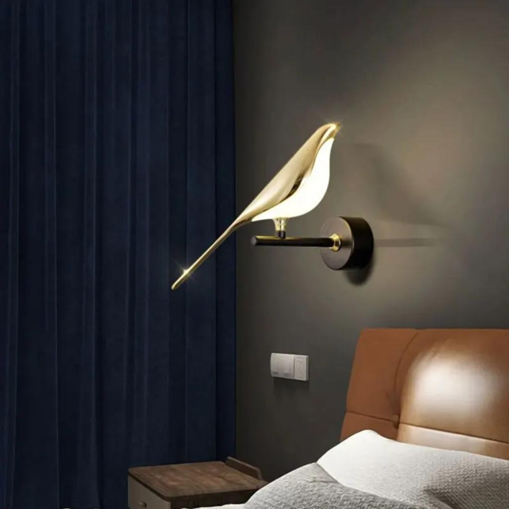 New Magpie Bird LED Wall Lamp Bedside Bedroom Rotation Indoor Wall Light Sconce AC85-265V