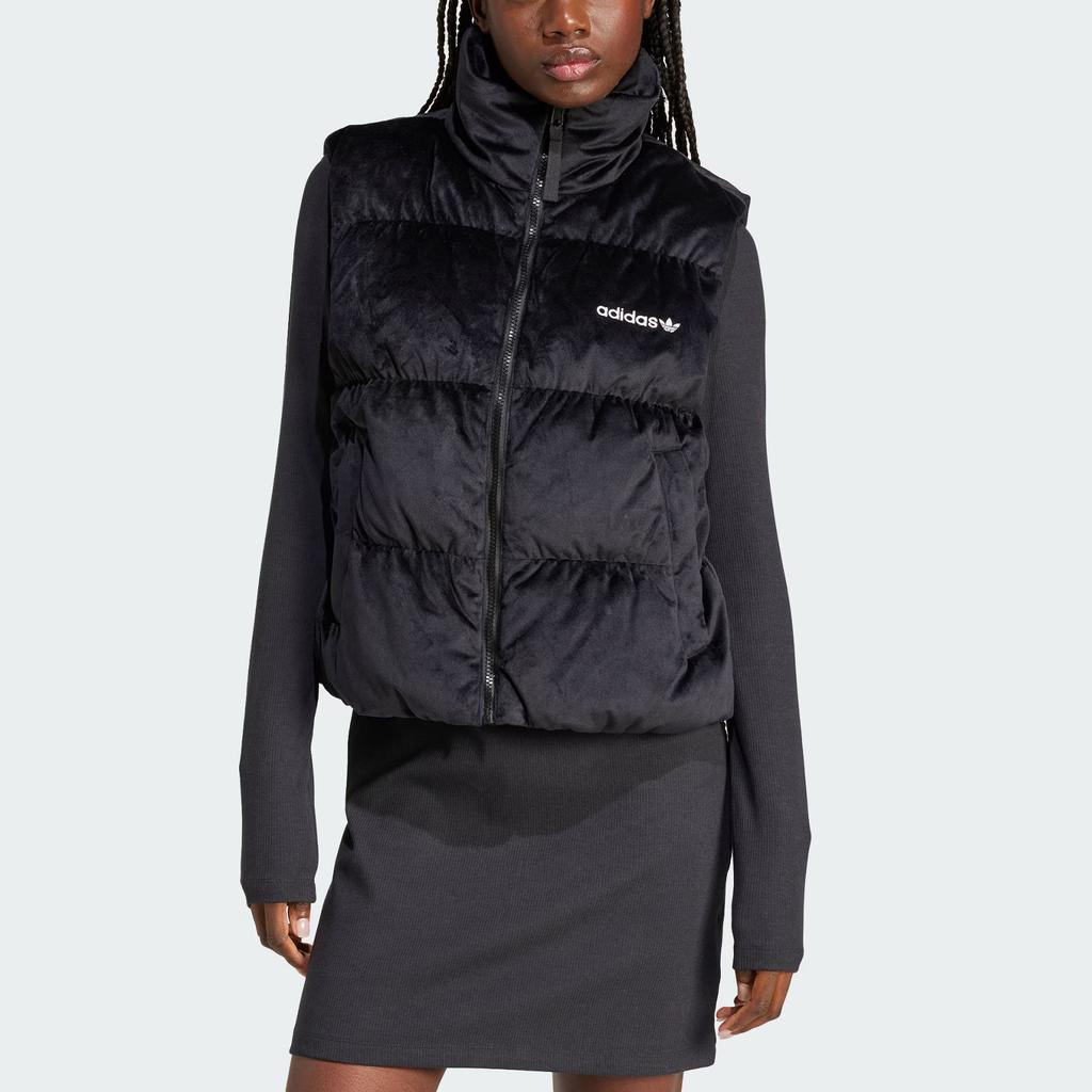 Adidas Originals Regen Velvet Down Vest Women Vests Black JE7217