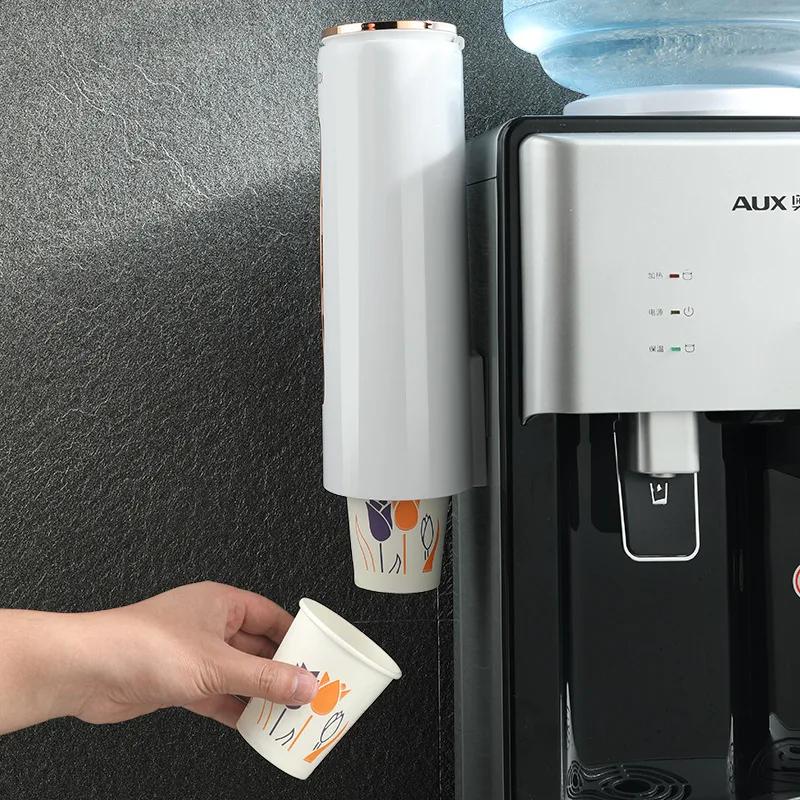 Paper Cup Holder, Automatic Cup Extractor, Water Dispenser, Hole Free, Household Dust-proof Paper Cup, Plastic Cup Storage Box
