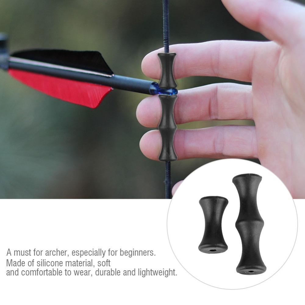Silicone Finger Protector Tabs Non-Slip Finger Savers Bowstring Finger Guard Archery Practice