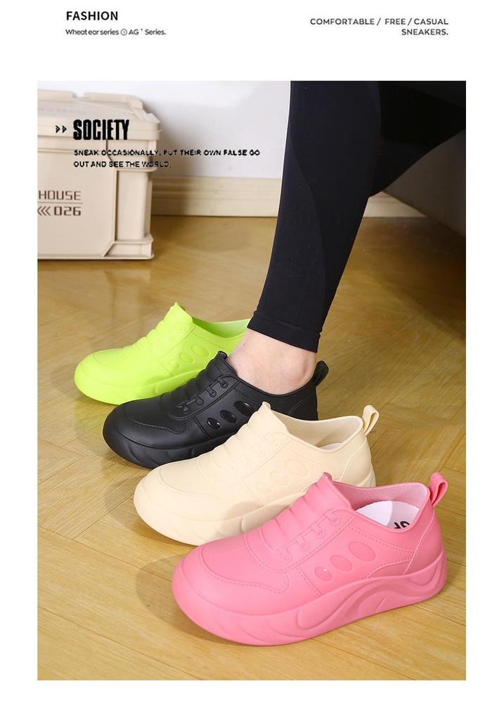 Women's Non-slip Waterproof Height-boost Rain Boots - Lightweight Short Boots for Spring/Autumn