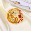 The Year of The Loong Chinese Loong Brooch Fashion Androgynous Pearl Brooch Fashion Suit Coat Accessories Party Accessories Gift
