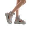 Women Platform Sandals 5cm Wedges Heel Sandals Mesh Open toe Height Increasing Ladies Summer Casual Shoes