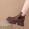 Small thick-soled Martin boots women's new autumn and winter retro versatile Chelsea short cotton boots