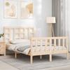 VidaXL Bed Frame with Headboard 120x200 Cm Solid Wood 3191966